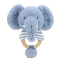 14cm Keeleco Baby Ezra Elephant Ring Rattle