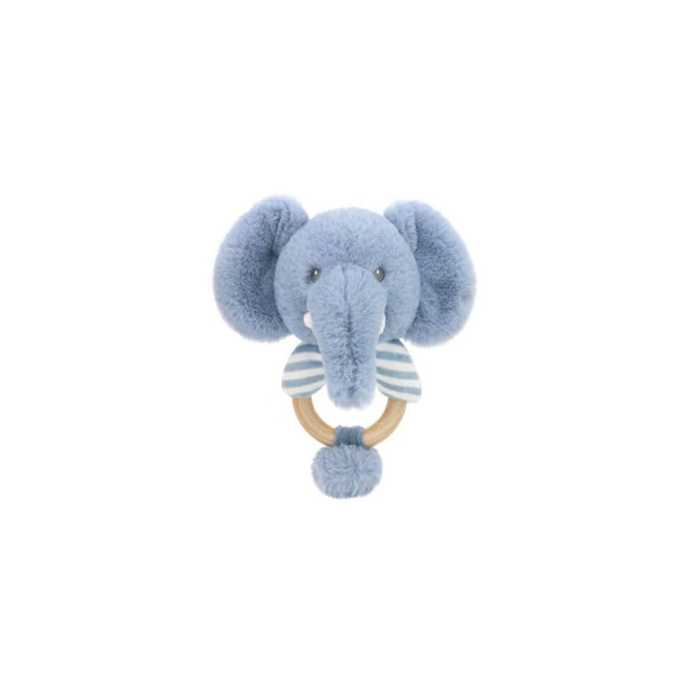 Keel 14Cm Keeleco Baby Ezra Elephant Ring Rattle - Plush Soft Toy