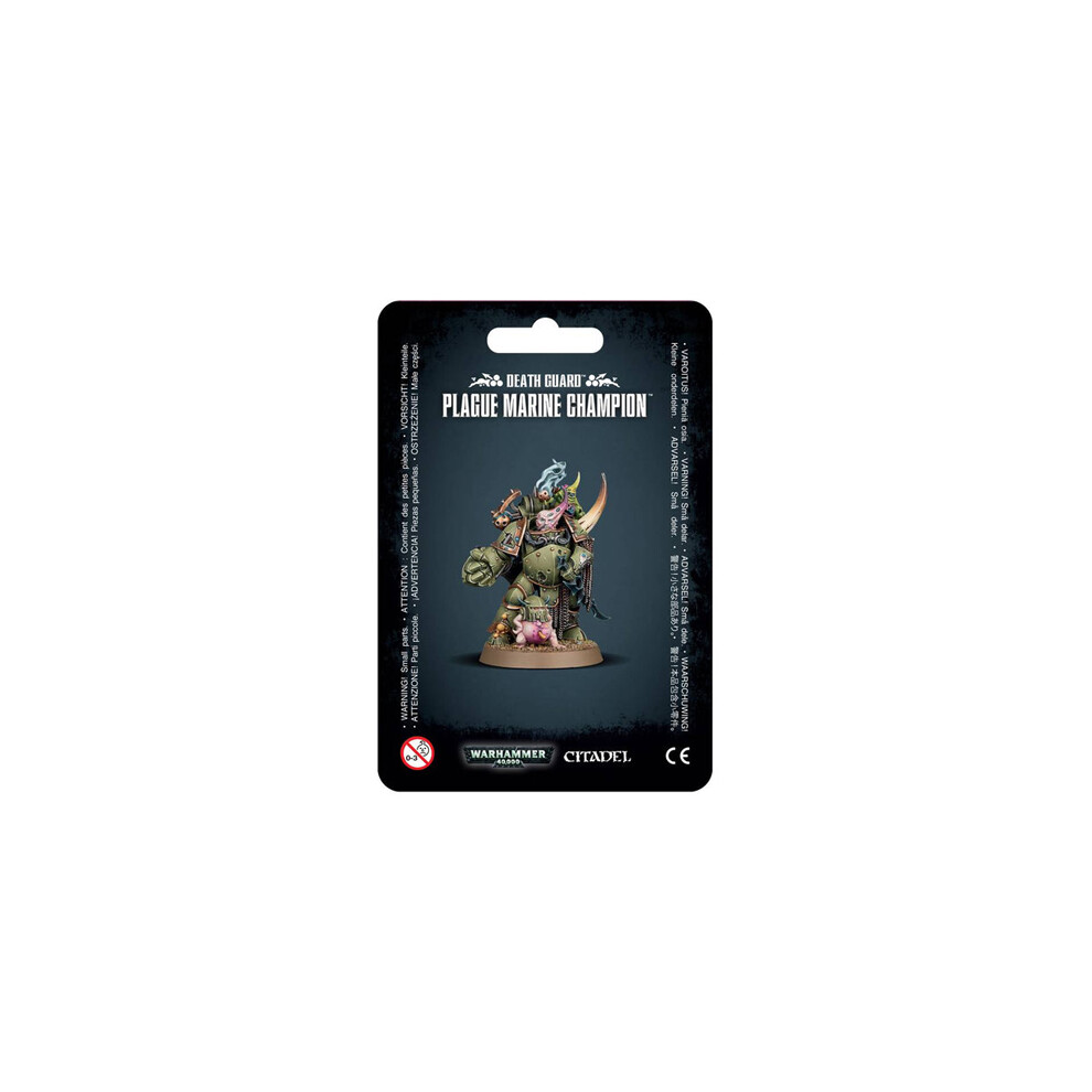 Games Workshop Death Guard: Plague Marine Champion - Tabletop Miniatures Wargame