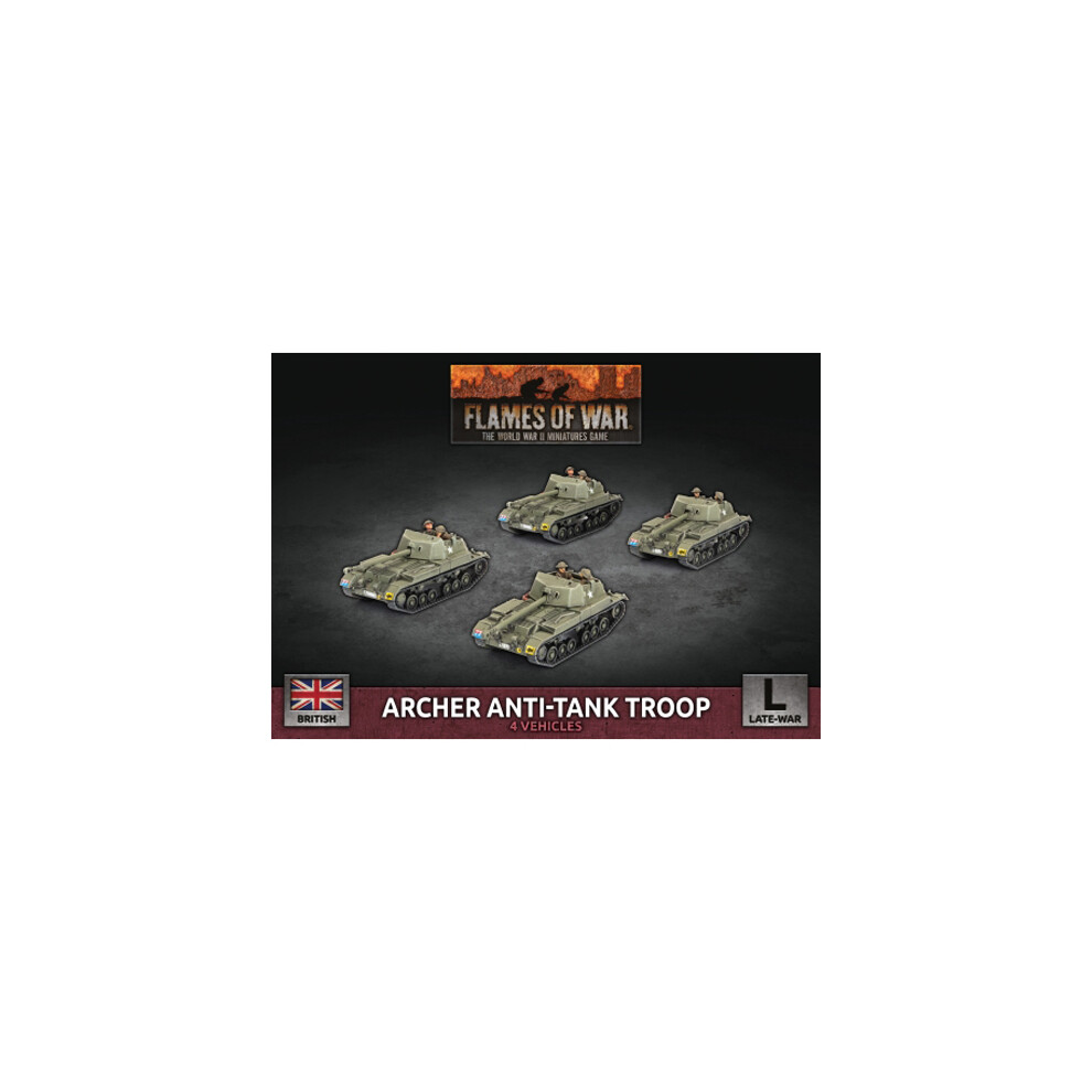 Photos - Board Game Flames Of War: British Archer Anti-Tank Troop - Tabletop Miniatures Wargame BBX78