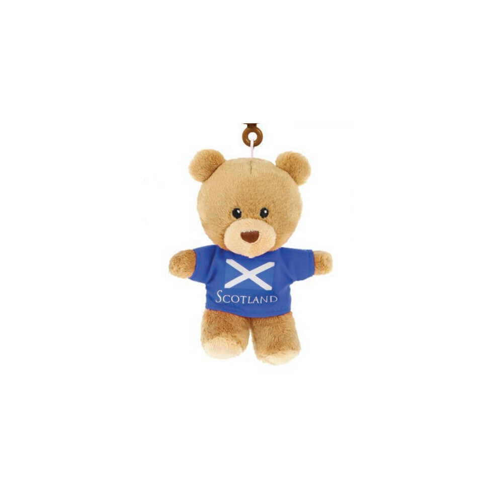 Keel 10Cm Keeleco Scotland Bear Keyclip - Plush Soft Toy