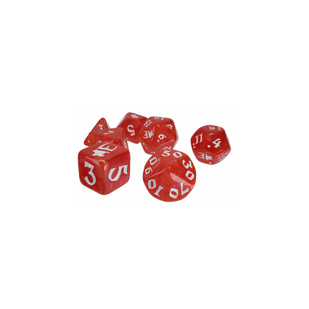 Asmodee Munchkin Polyhedral Dice Set Red/White