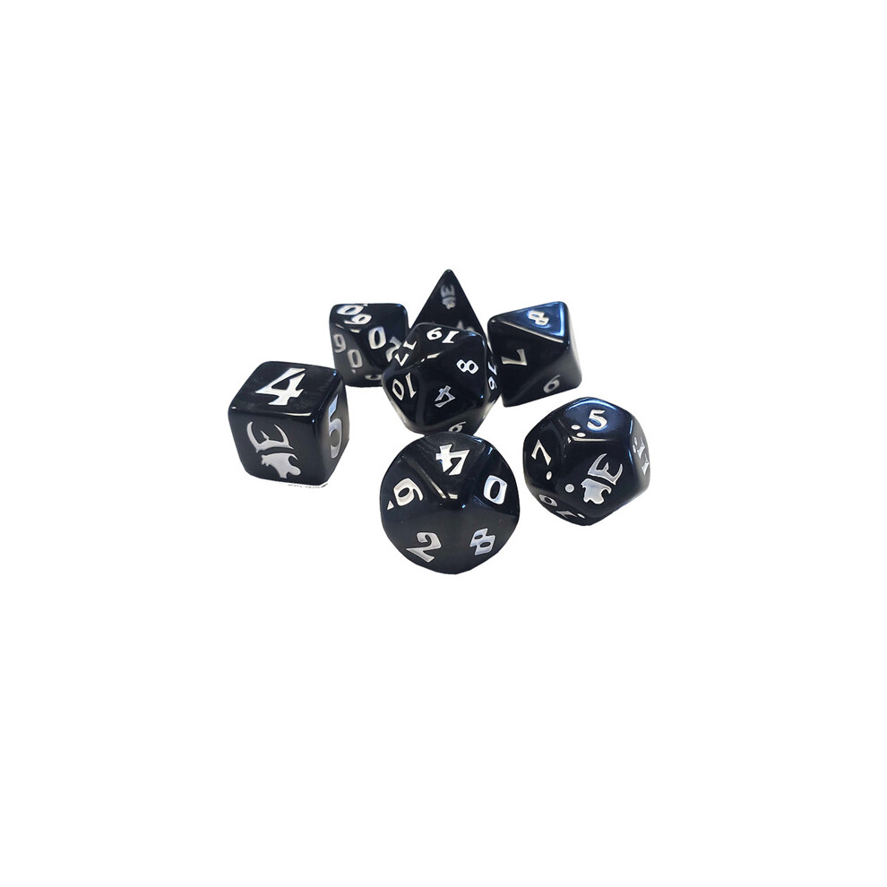 Asmodee Munchkin Polyhedral Dice Set Black/White