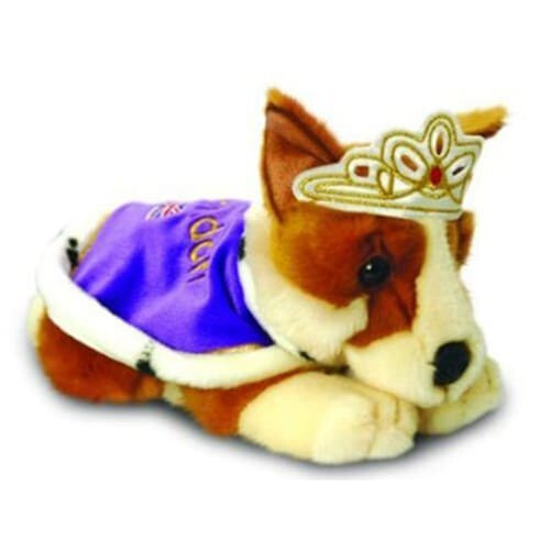 Keel 30cm Keeleco Corgi with Cape & Crown - Plush Soft Toy