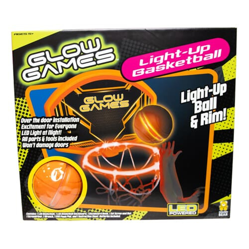 Golden Bear Glow Games Light-Up Basketball Set