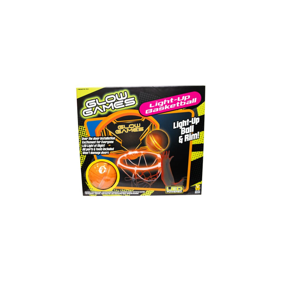 Golden Bear Glow Games Light-Up Basketball Set