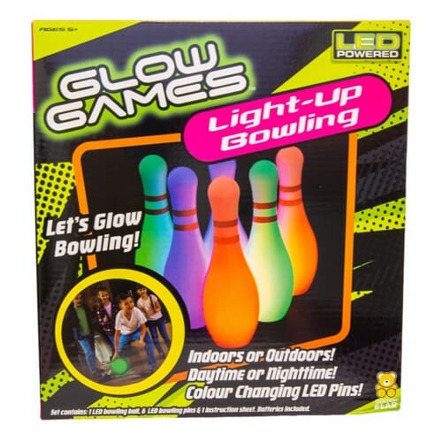 Golden Bear Glow Games Light-Up Bowling Set