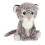 Keel 23cm Keeleco Sitting Snow Leopard - Plush Soft Toy 1