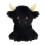 Keel 18cm Keeleco Black Shaggy Cow - Plush Soft Toy 1