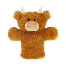27cm Keeleco Highland Cow Hand Puppet - Plush Soft Toy