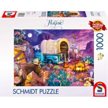 Puzzle - SCHMIDT SPIELE - Romantisches Camping im Wilden Westen - 1000 Teile - Ab 12 Jahren