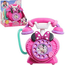 Disney Junior Minnie Mouse Telefono Rotante con Luci e Suoni, Rosa, Giocattolo per Bambini dai 3 Anni