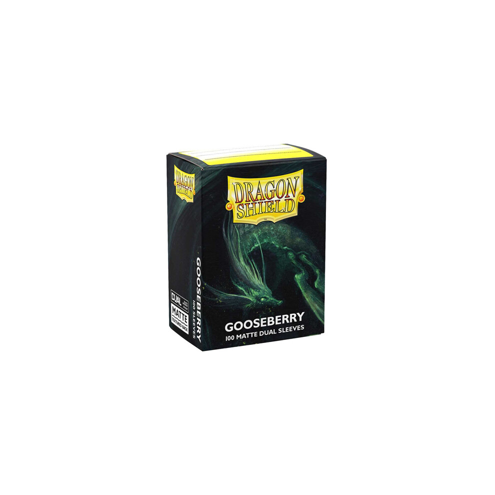 Asmodee Dragon Shield - Matte Dual Pastel Standard Size Sleeves 100Pk - Gooseberry - Board Game Green