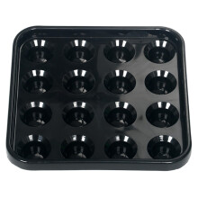Pool Ball Holder 10x10 Inch Billiard Ball Rack Plastic Case Non Slip with 16 Separate Compartments
