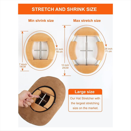 Hat Stretcher for Fitted Cowboy Hats Stretchers for Men 1