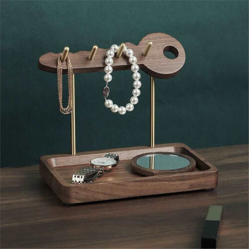 walnut hanging key ornament 1