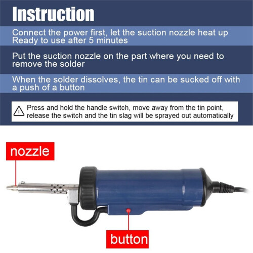 Portable Electric Vacuum Solder Sucker Removal Tool EU Plug 1