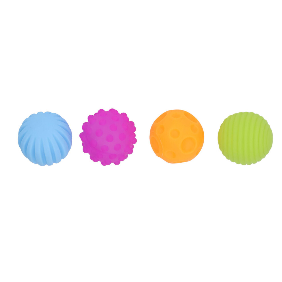 Baby Textured Sensory Balls 6cm BPA Free Interactive Squeaky Toy for 3+ Months