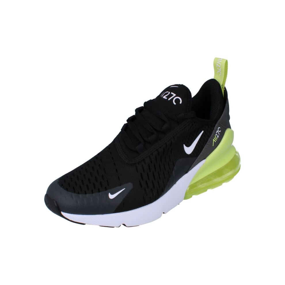 Nike (5) Air Max 270 Kids Fashion Trainers In Black White Lemon