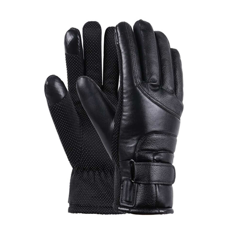 Leather Usb Heated Gloves Waterproof Outdoor Touchscreen Compatible For Hiking Skiing Fishing 9084446643114