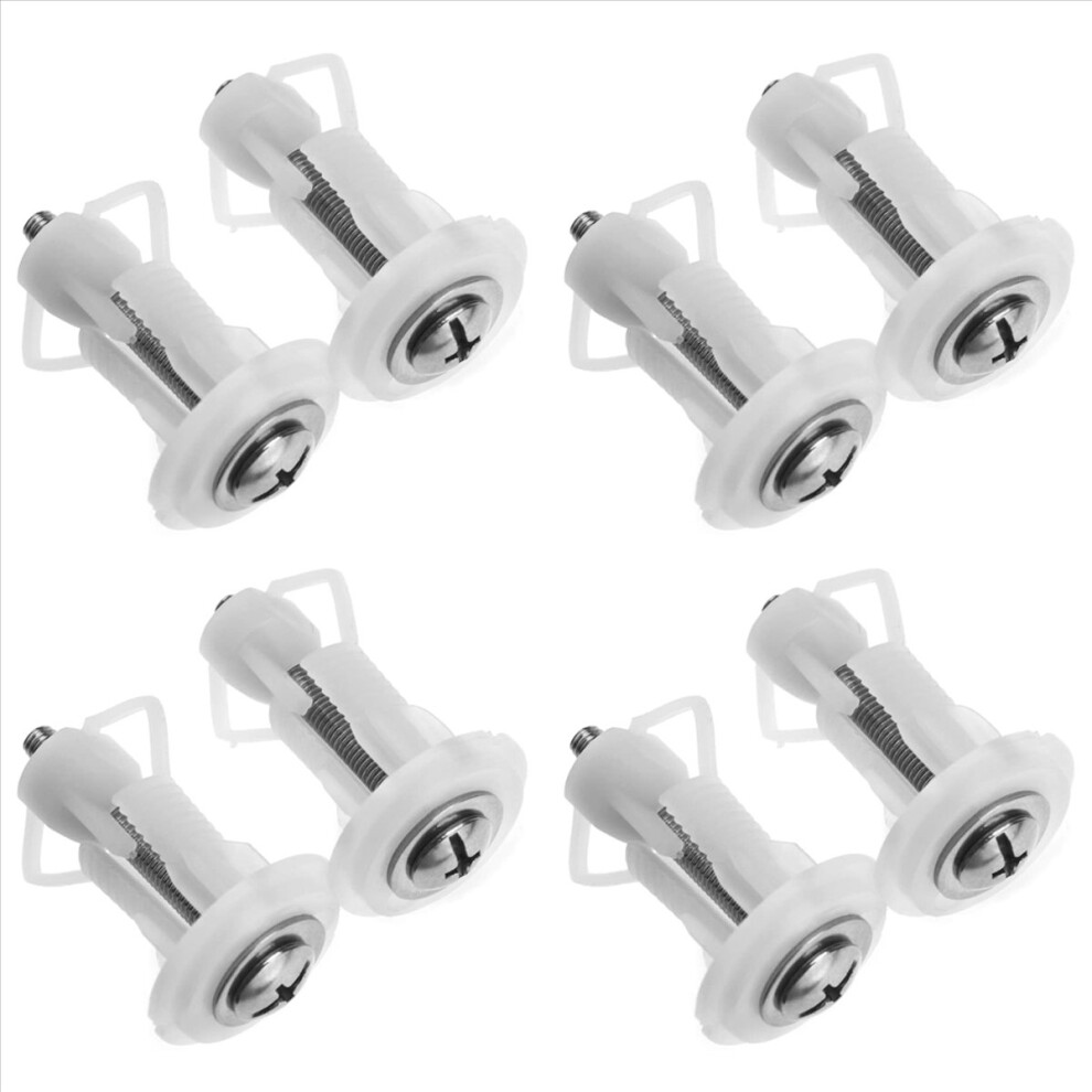 8Pcs Top Fix Toilet Cover Seat Screws Well Nut Pan Fixing Wc Blind Hole Fitting Kit For Universal Hinges 4853344851595
