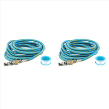 2 stuks 3 meter/9,84 voet nylon gevlochten airbrush luchtslang standaard 1/8 inch-1/4 inch adapter geschikt voor Bursh