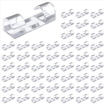 400 stuks kabelklemmen, netjes draadhouder met sterke zelfklevende pads, plastic kabelbeheerorganizer, transparant