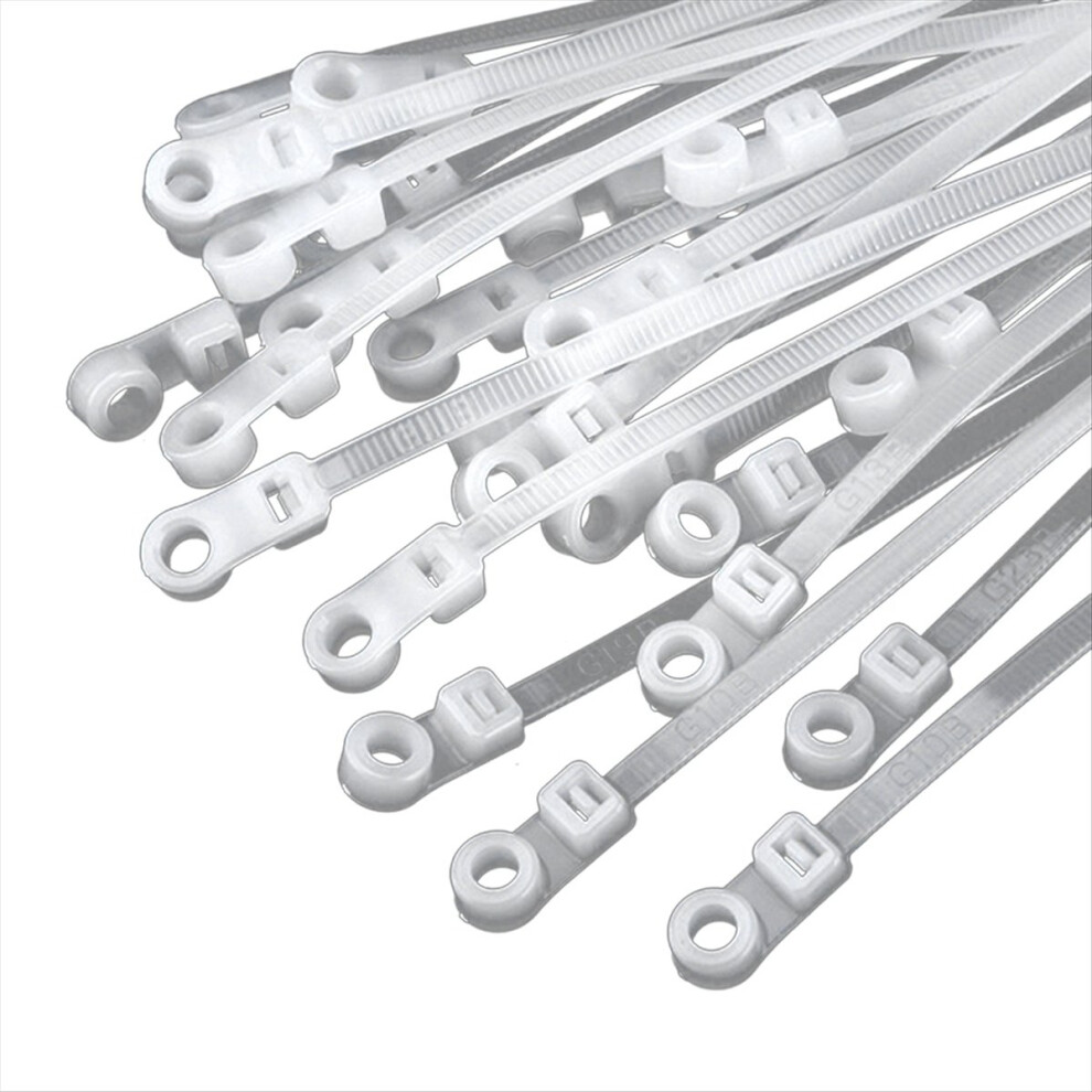 Nylon Cable Ties With Screw Hole - Self-Locking, Bundle Straps 4853006545008