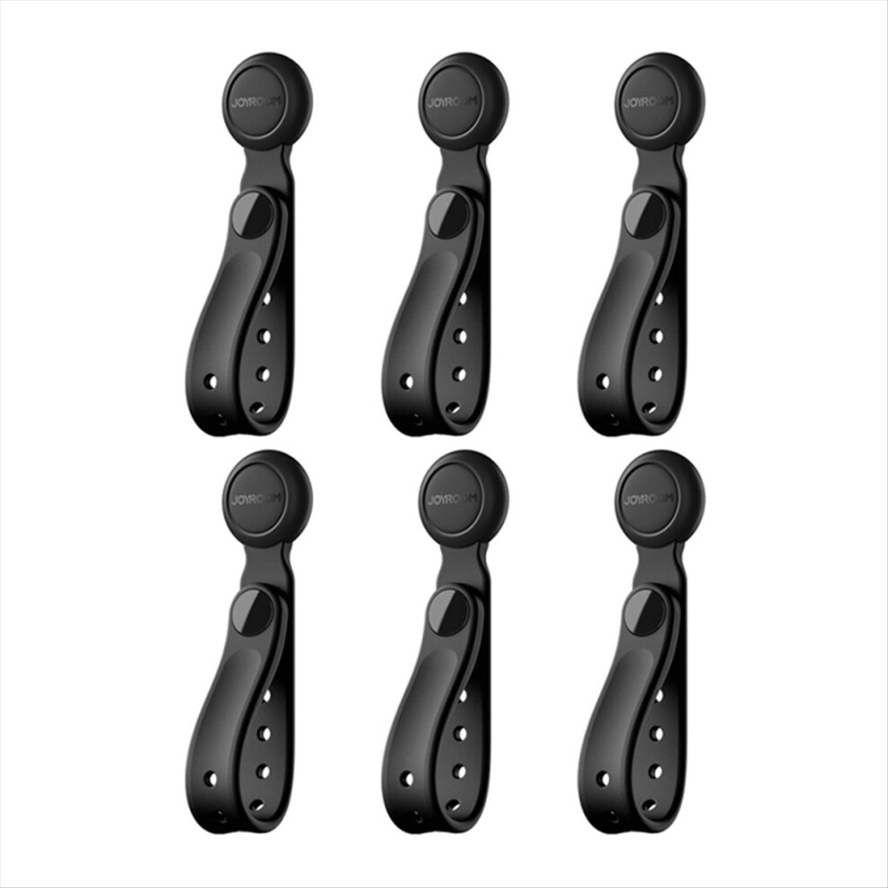 6Pcs Magnetic Cable Management Ties Wire Organizer Black 4853006538253