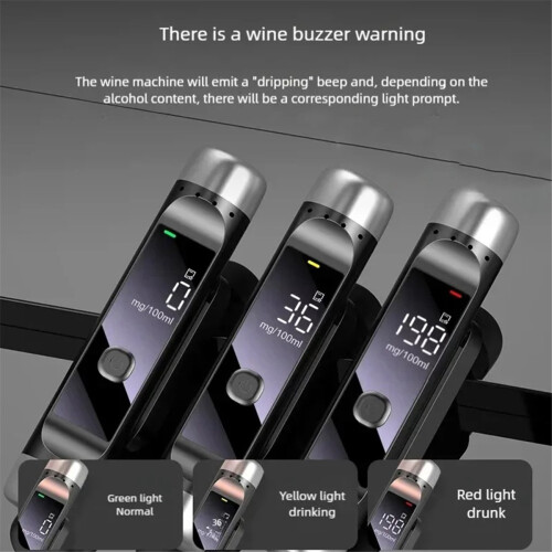 Draagbare alcoholtester LCD-scherm Rijtest onder invloed 2