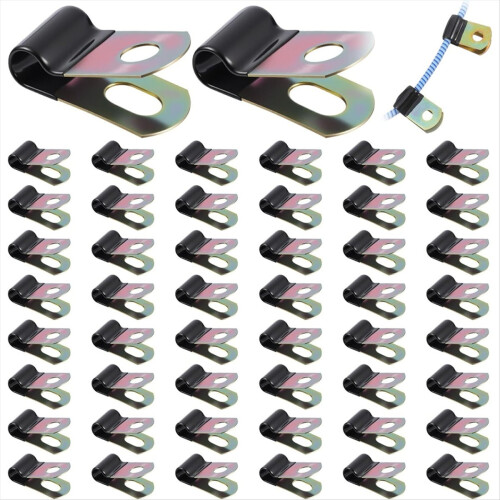 50 stuks kabelklemmen 1/4 met rubbercoating