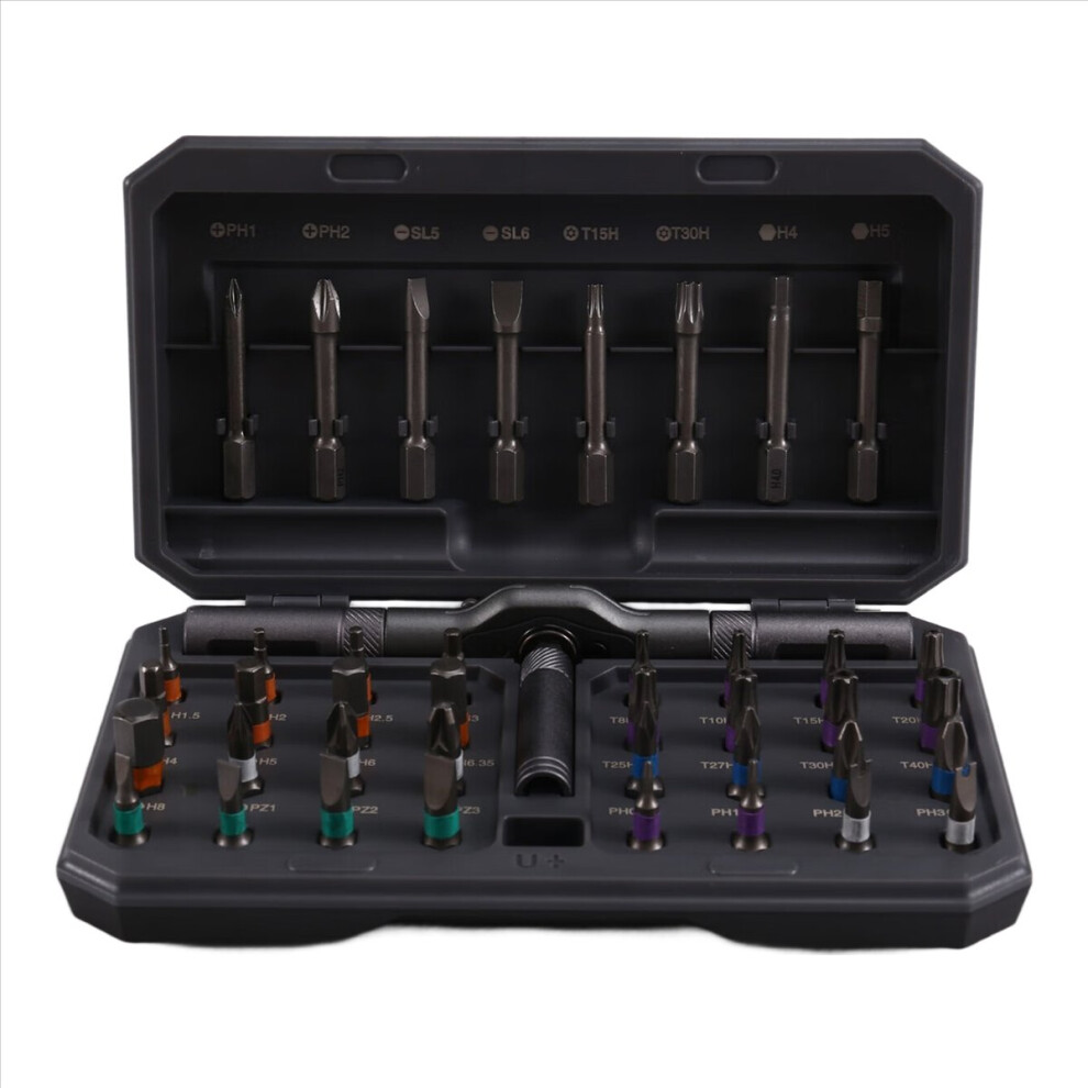 Magnetic Ratchet Screwdriver Set 42Pcs Bits 4853929199555