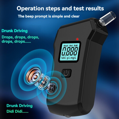 Auto-ademtester LCD-scherm alcoholmetertest 2