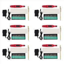 6x elektrische mini graveerpen DIY graveergereedschapsset met kraspen, etser, 180 bits en 48 sjablonen (Amerikaanse stekker)
