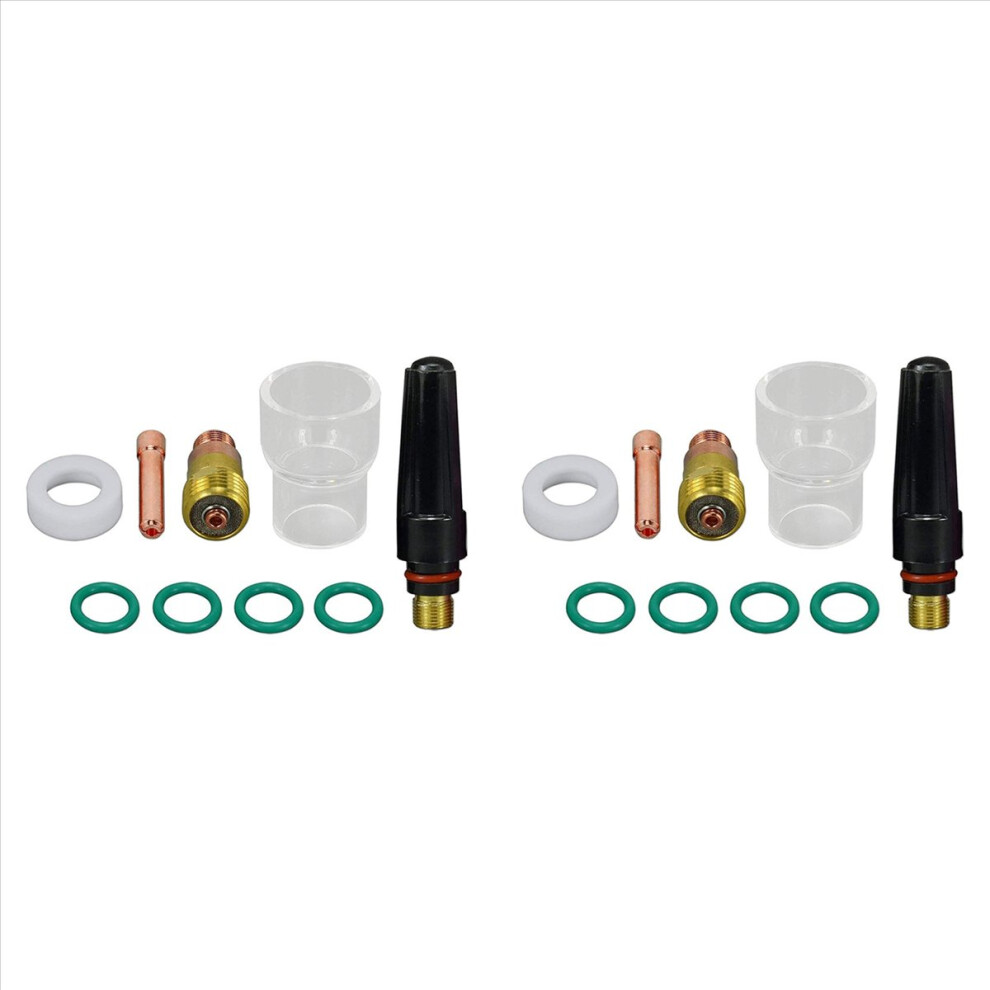 Tig Stubby Gas Lens Collet Body 17Gl332 12 13/16Inch Insulator For 17 18 26 Welding Torch 18Pcs 4853006583024