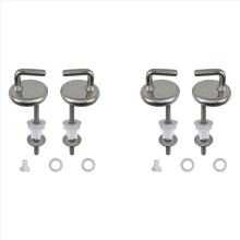 4 stuks snel te ontgrendelen, eenvoudig te installeren toiletbrilscharnieren, slijtvast, reparatie roestvrij staal met montage-accessoire