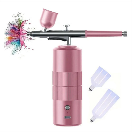 Draadloze airbrushset met compressor, draagbare handset 1