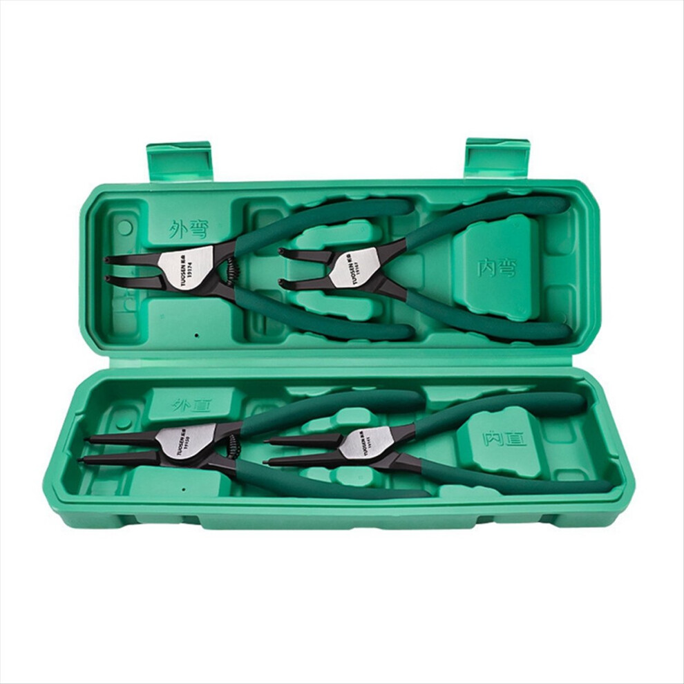 Tuosen 4Pcs Circlip Pliers Set 7In Long Nose Plier Staight Bent 4852245759399