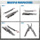 stuks multifunctionele elleboogstriptang met veersleutelhanger 6