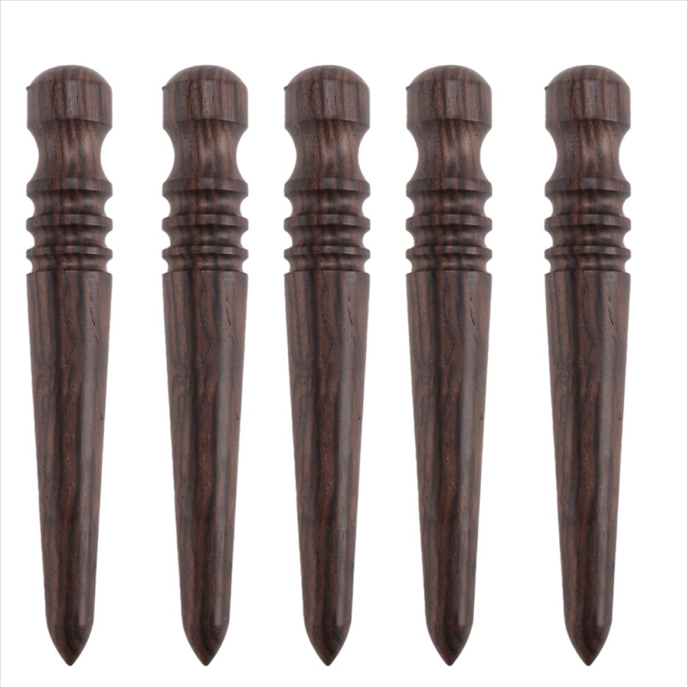 5X Wooden Leather Burnisher Tool - Tapered Edge Slicker Features 4 Grooves For Burnishing Of Various Thicknesses 4852245761903