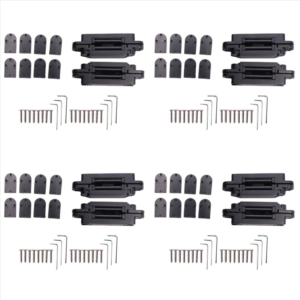 Kepptory 8Pcs 6 Inch Concealed Door Hinges 180 Degree Swing Hinge 3 Way Adjustable Butt A