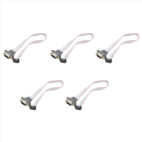 5X DB9 RS232 naar 10-pins lintkabelconnectoradapter 1