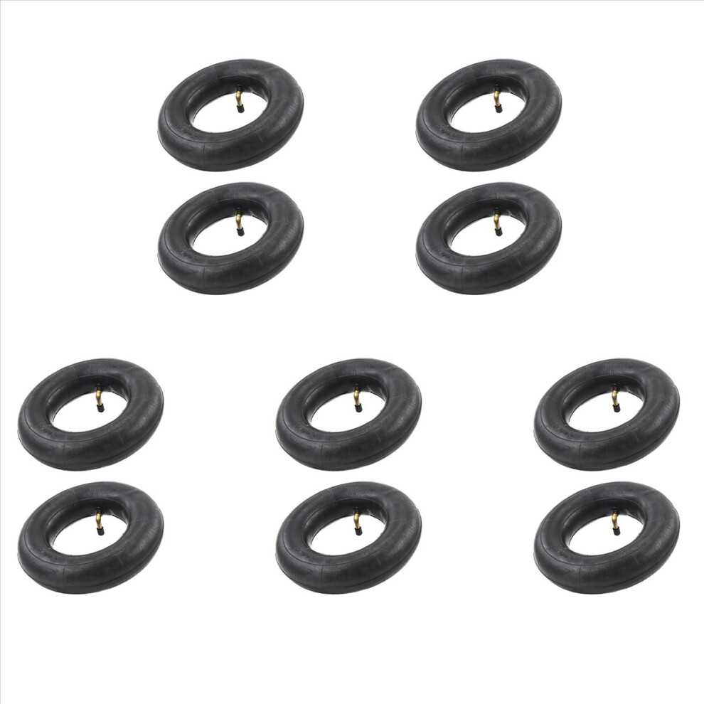 Kepptory Pack Of 10 Inner Tubes With Tr87 Valve For Wheelbarrow, Sack Truck, Handcart 3.00-4, 10X3, 260X85 Black