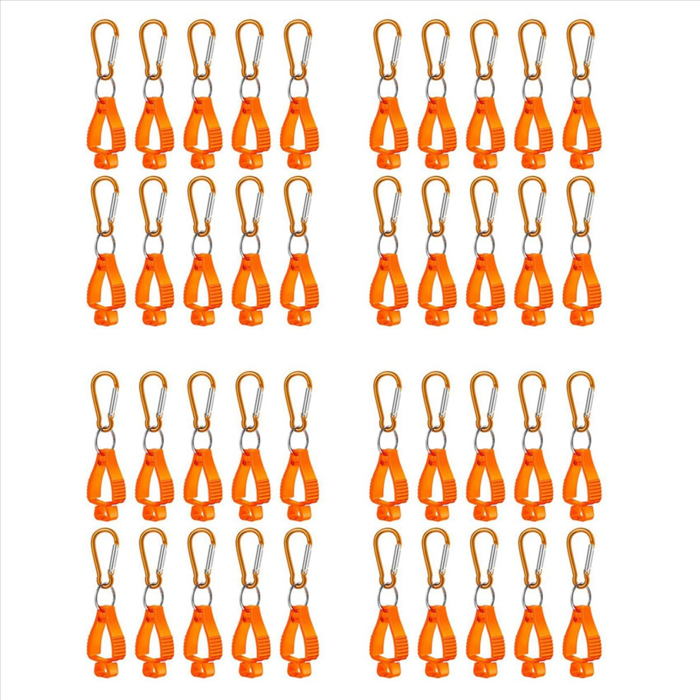 40Pcs Glove Clips For Work Holders Belt Clip With Metal Carabiners Construction Worker Guard Labor 4853006507303