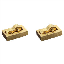 2x puur koperen leerbewerkingsgereedschap, mini-randoliebox, zelfgemaakte handgenaaide roller