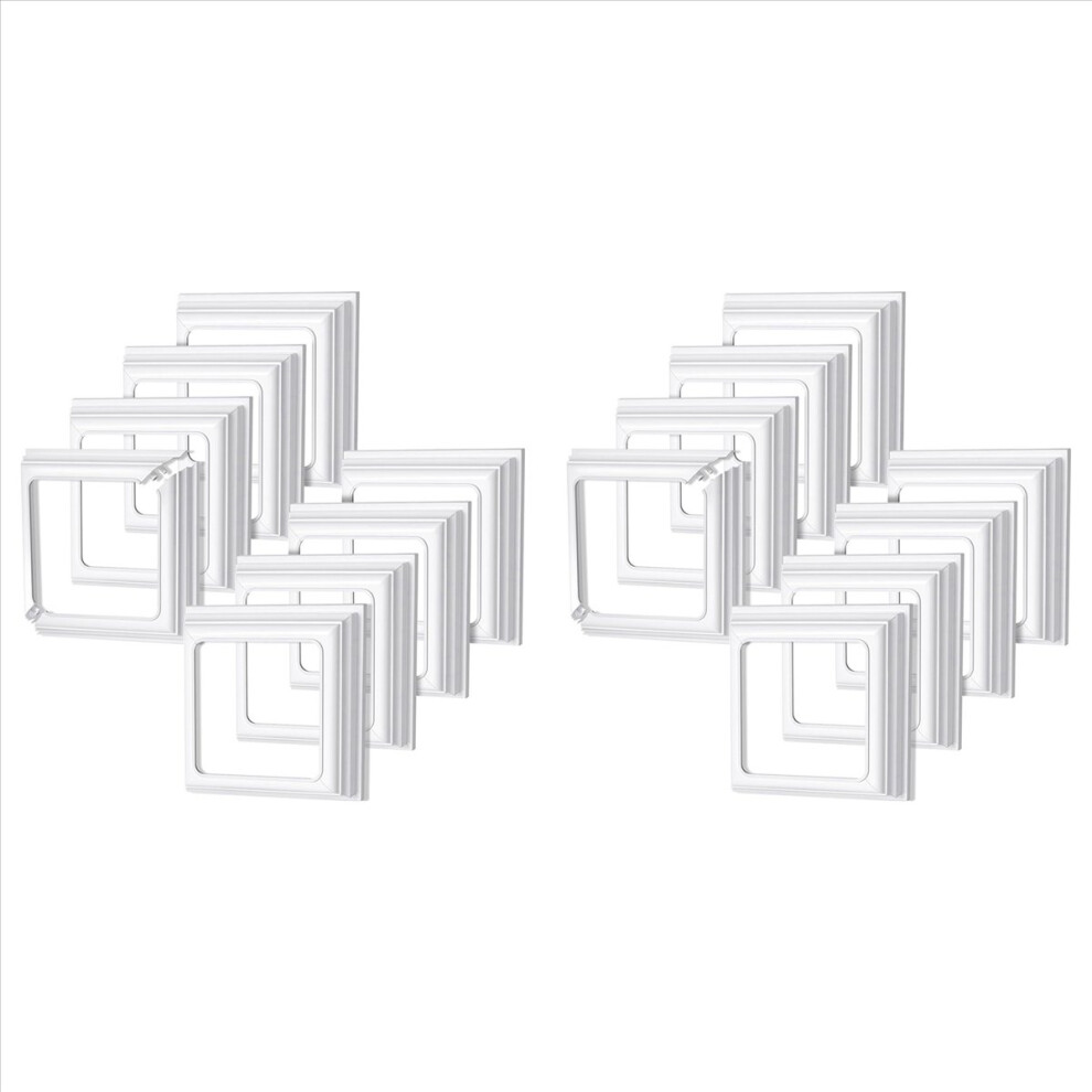 4X4inch Vinyl Post Skirt Base Cover Column Wraps For Porch Deck Sleeve Trim (16 Pcs) 4852245767042