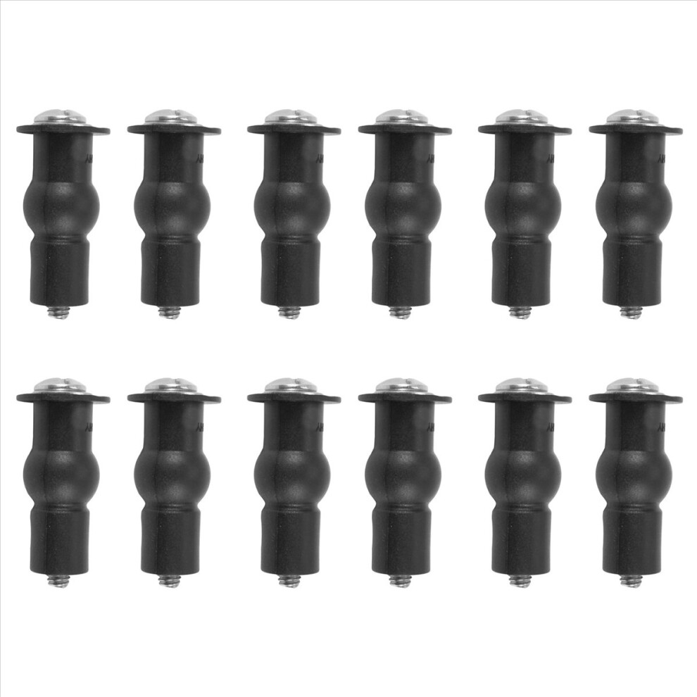 12X Toilet Seat Top Fix Hinge Hole Fixings Well Nut Screw Rubber Back To Wall 4852245766939