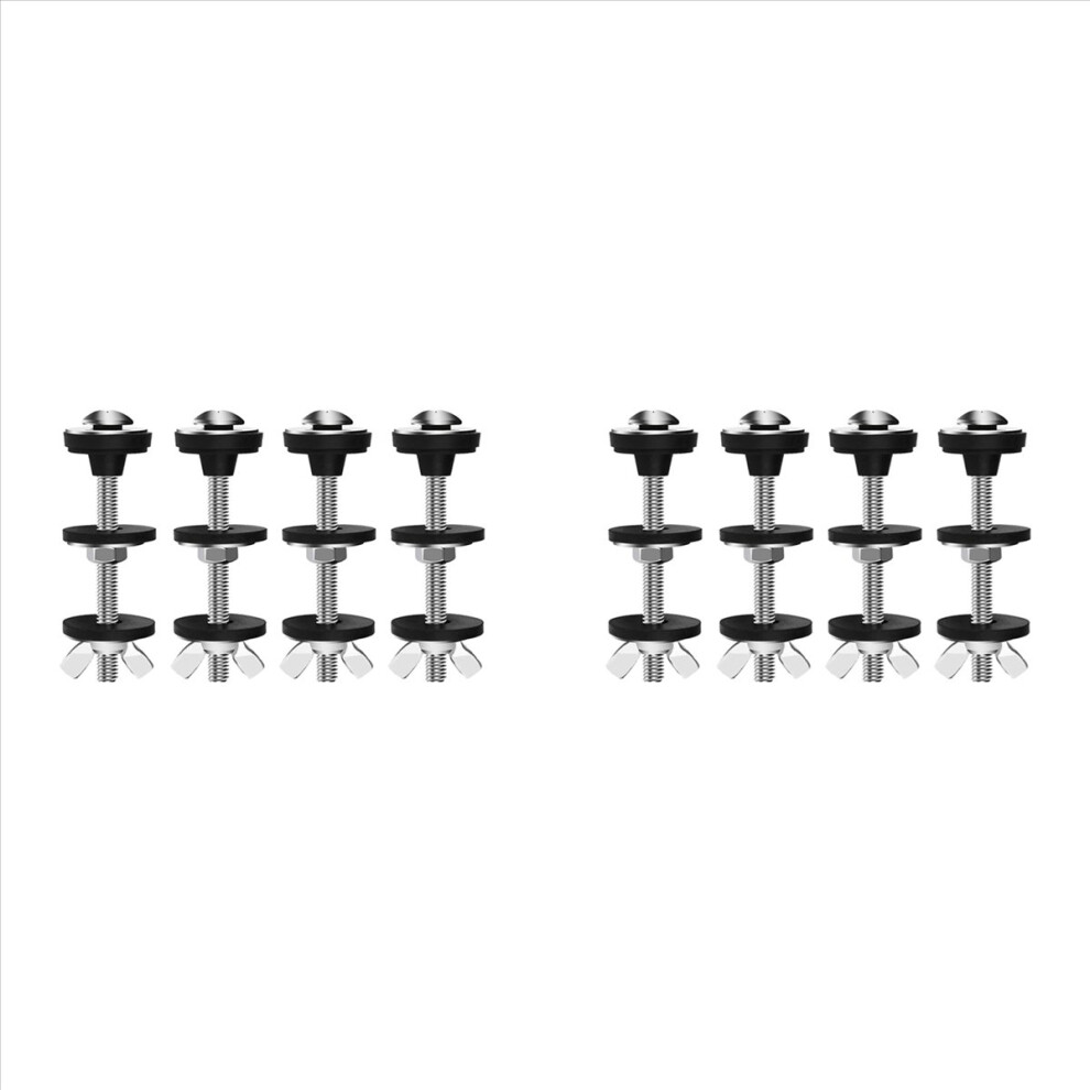 8Pcs Universal Toilet Tank To Bowl Bolts Kit, Heavy Duty, Waterproof Stainless Steel With Extra Long Nut Screw 4852245766496