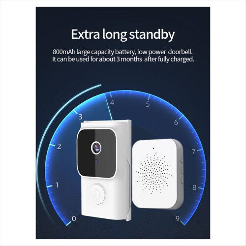 Tuya APP Free Cloud Storage WiFi Doorbell Low Consumption,B 2