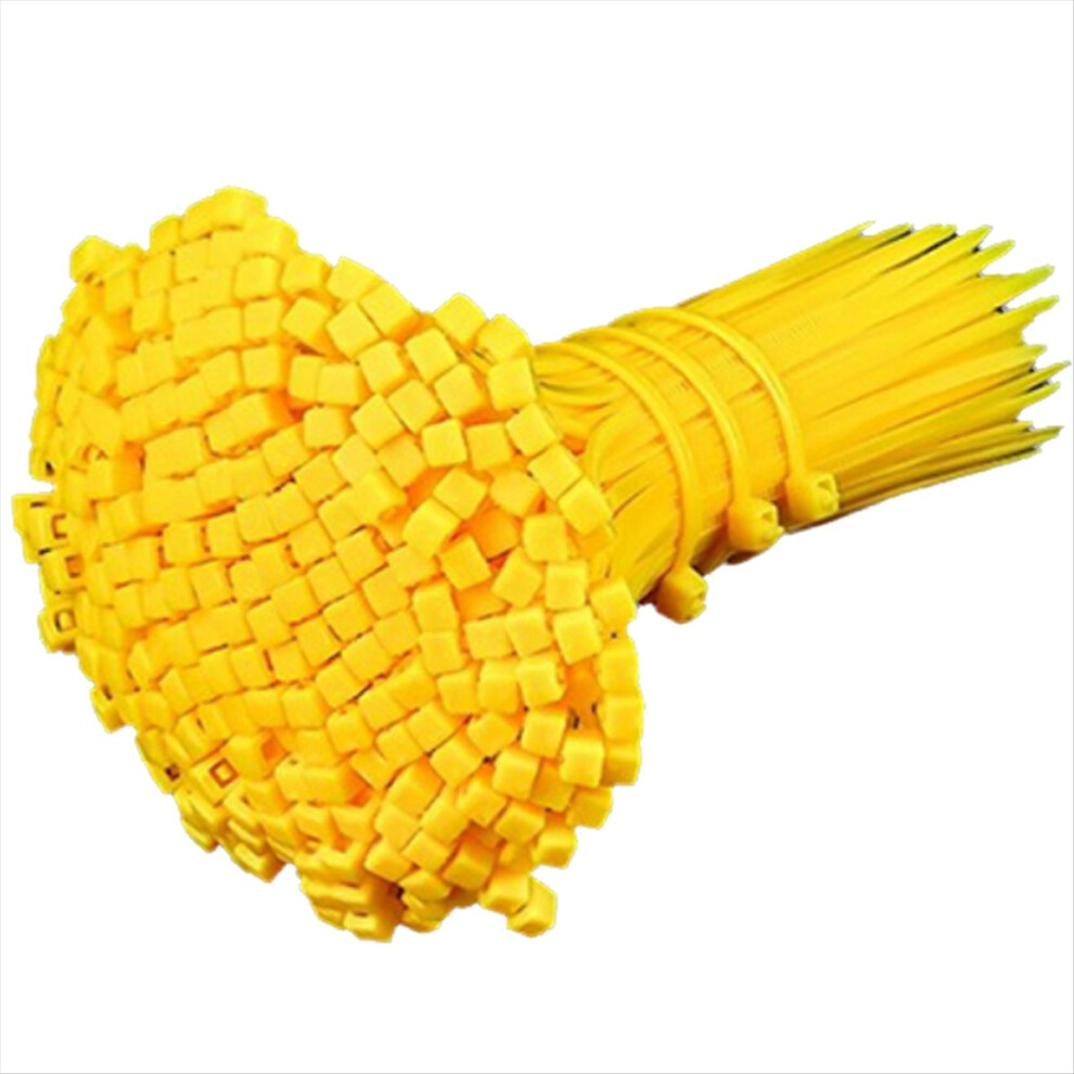 Self Locking Nylon Cable Ties Wire Yellow 4X200mm 500 Pcs 4852245770899